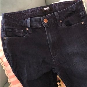 Paige dark blue skinny jeans